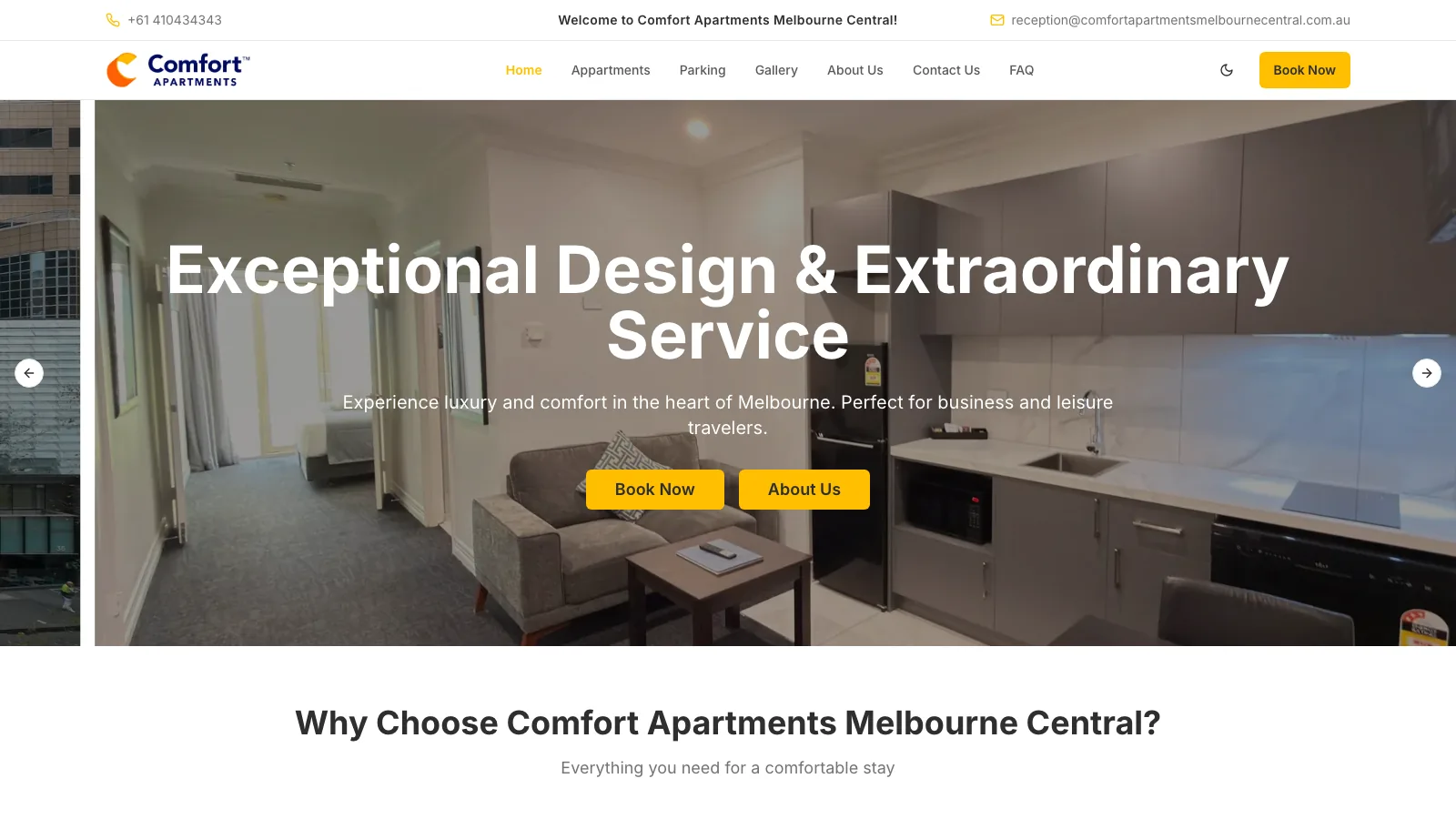 Related project: Comfort Apartments Melbourne Central